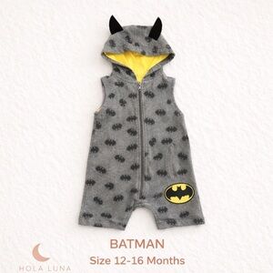 🐻 BATMAN HOODED ROMPER 12-18M
